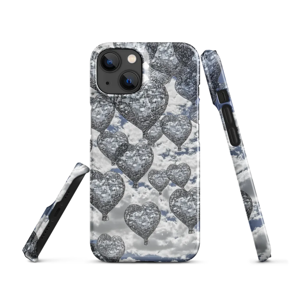 Stippled Hearts Over Cloudscape