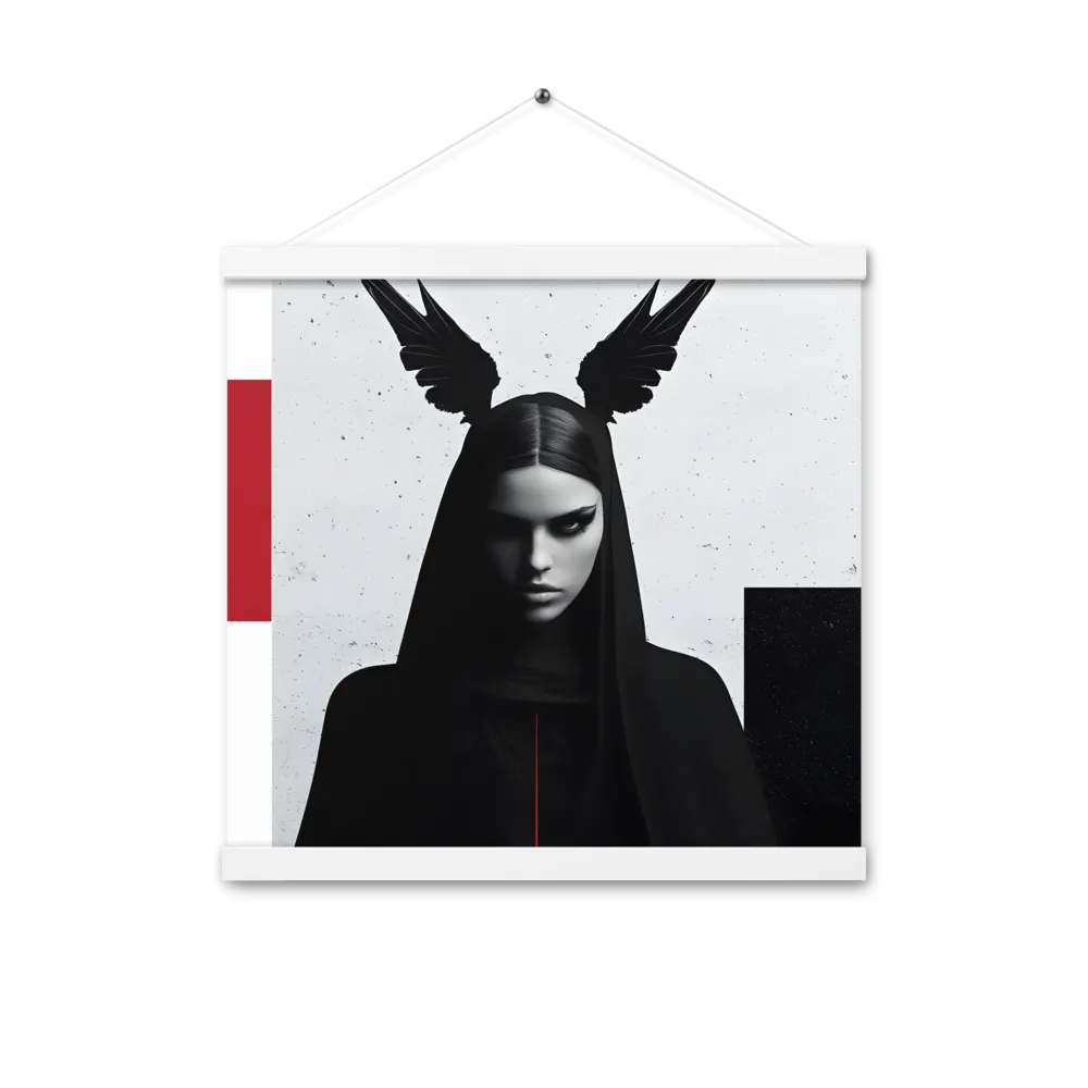 Whispers of Darkness | Poster With White Wood Hanger | 16″×16″