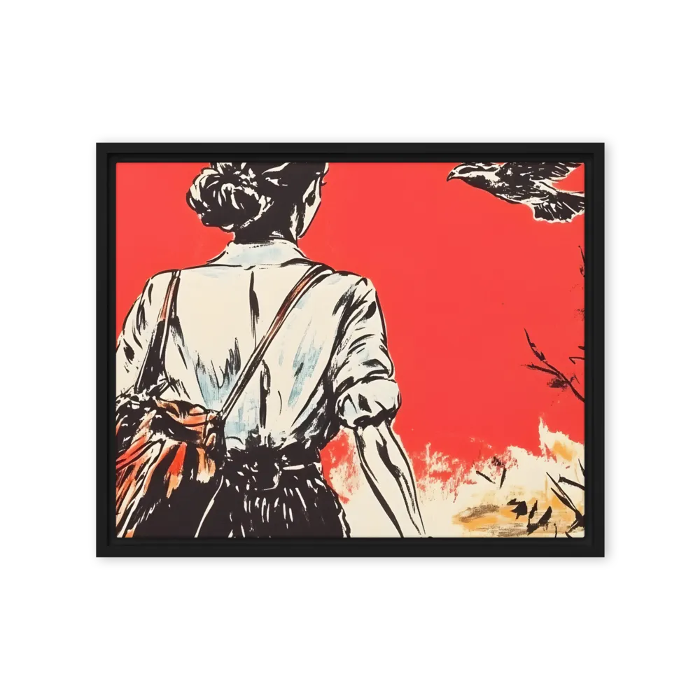 Journey Beyond the Horizon | Canvas with Black Frame | 16″×20″