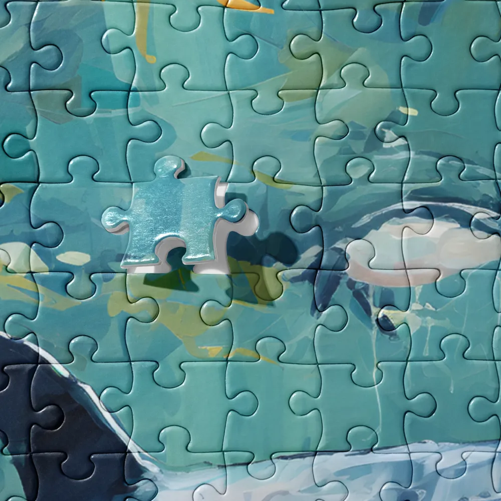 Beneath the Waves: A Symphony of Whales | Jigsaw Puzzle | 252 pieces