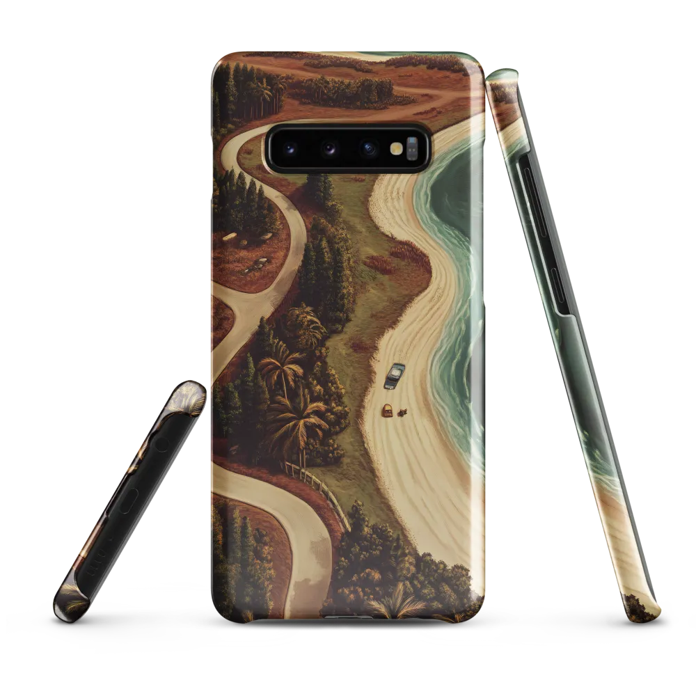 Winding Serenity: A Coastal Journey | Phone Case |  S10 Plus | Snap Case | Glossy