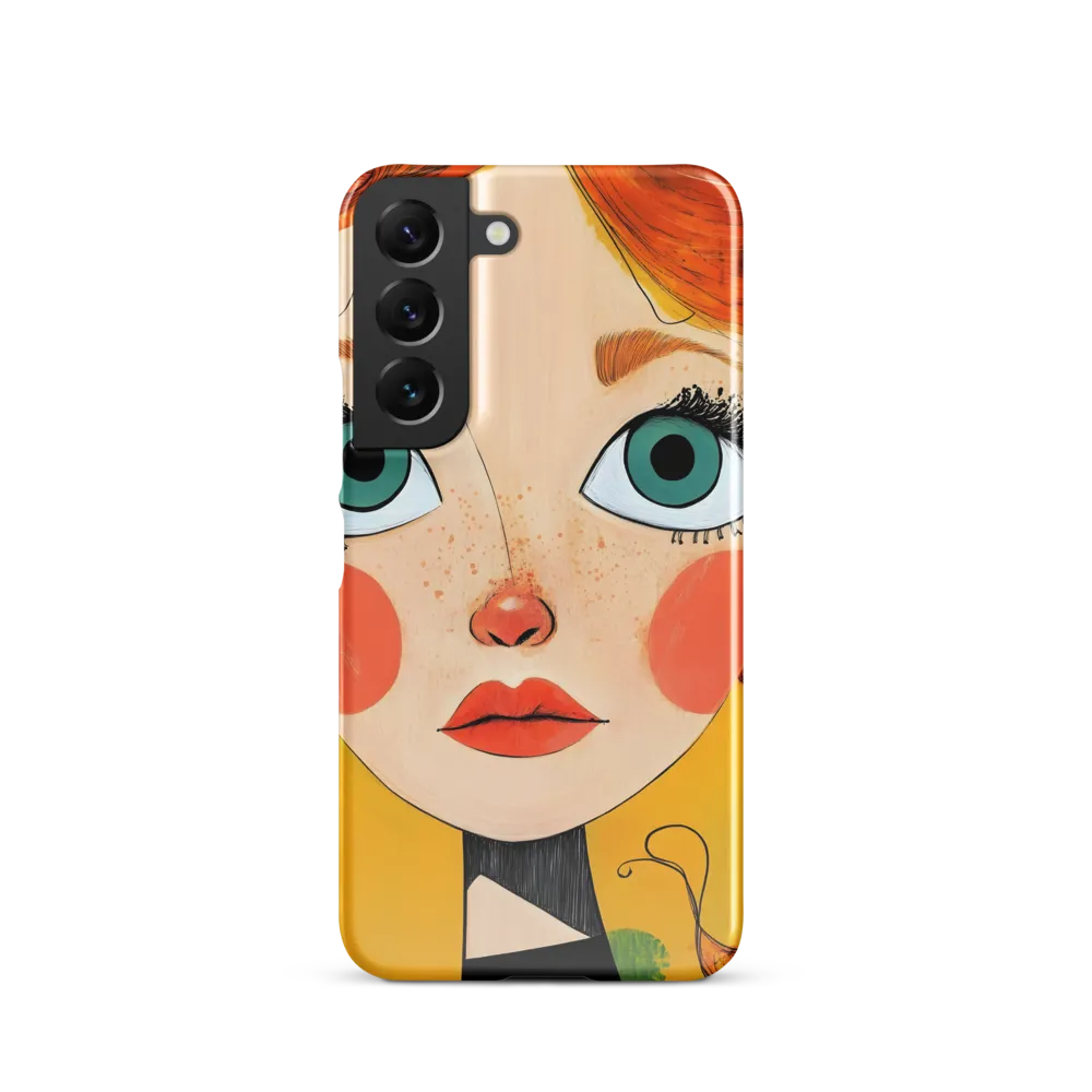 Whimsical Portrait of a Girl | Phone Case |  S22 | Snap Case | Glossy