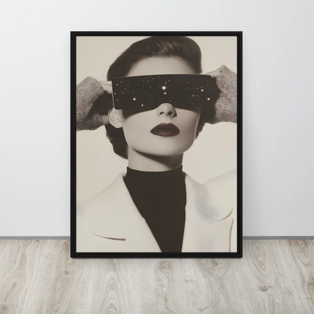 Celestial Elegance | Canvas with Black Frame | 24″×32″