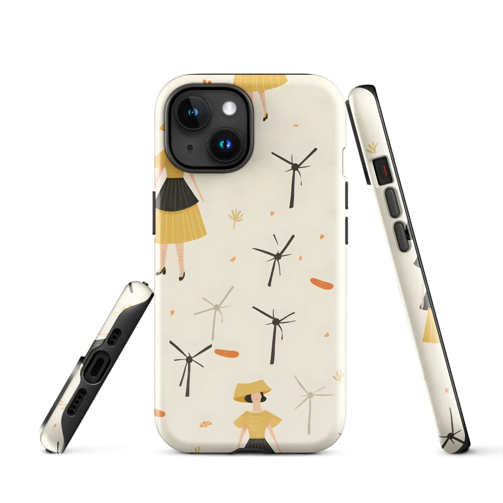 Whimsical Patterns of Nature and Femininity | Phone Case |  15 | Tough Case | Glossy