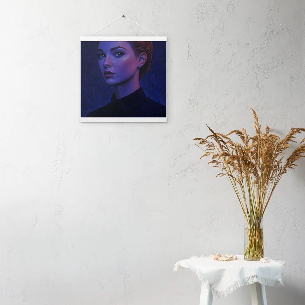 Ethereal Portrait in Blue and Red | Art Print