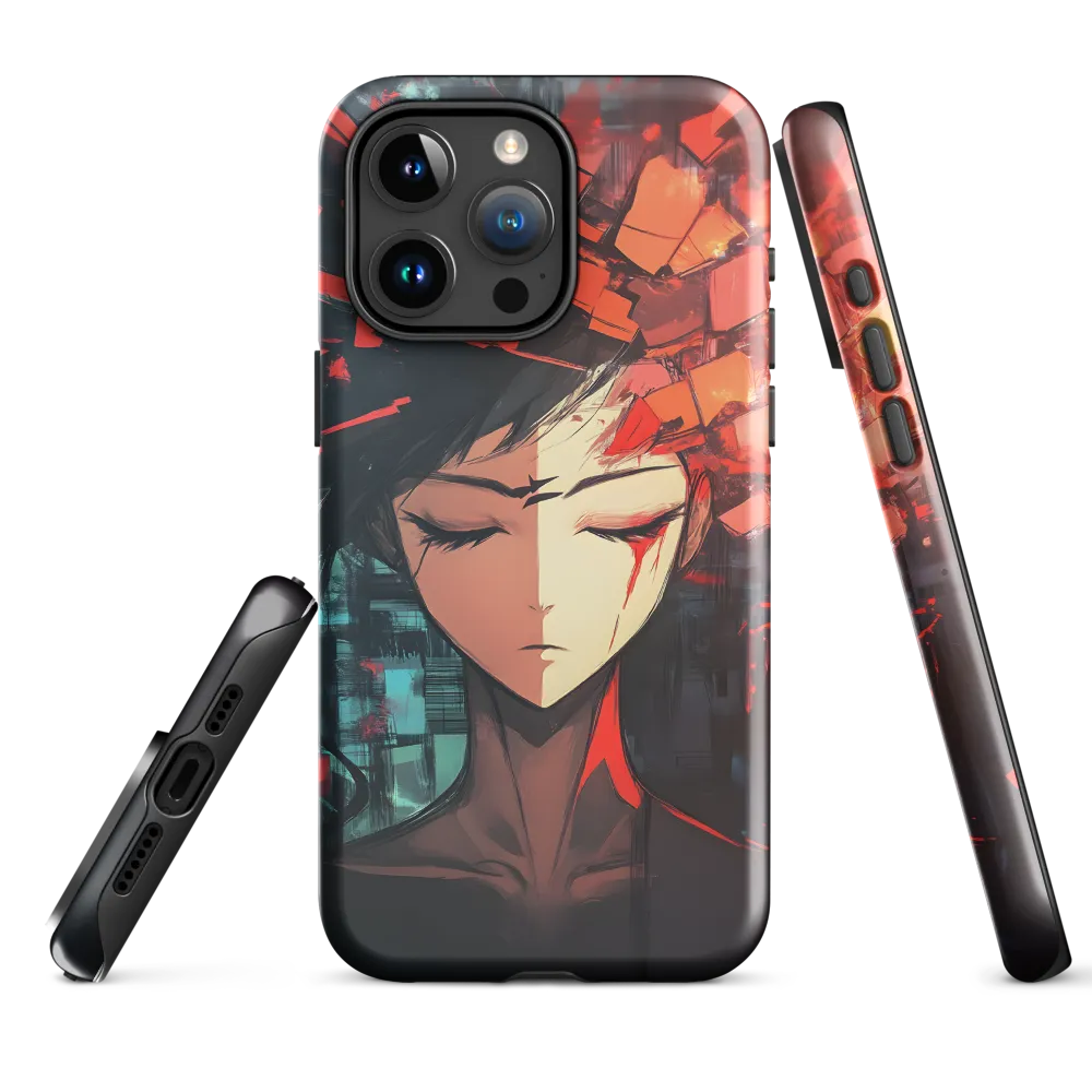 Fragmented Mind: The Silent Struggle | Phone Case |  15 Pro Max | Tough Case | Glossy