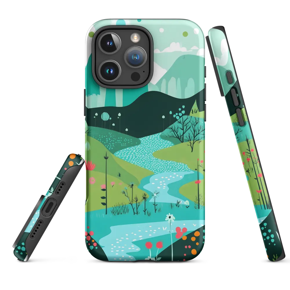 Whimsical River in a Lush Landscape