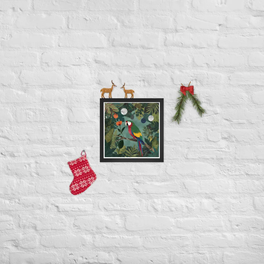 Canopy Parrot 
 Poster with Black Frame | 12″x 12″