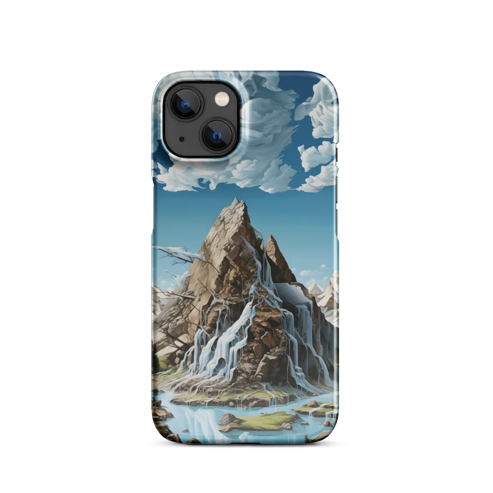 Majestic Cascade: A Mountain Masterpiece | Phone Case |  13 | Snap Case | Glossy