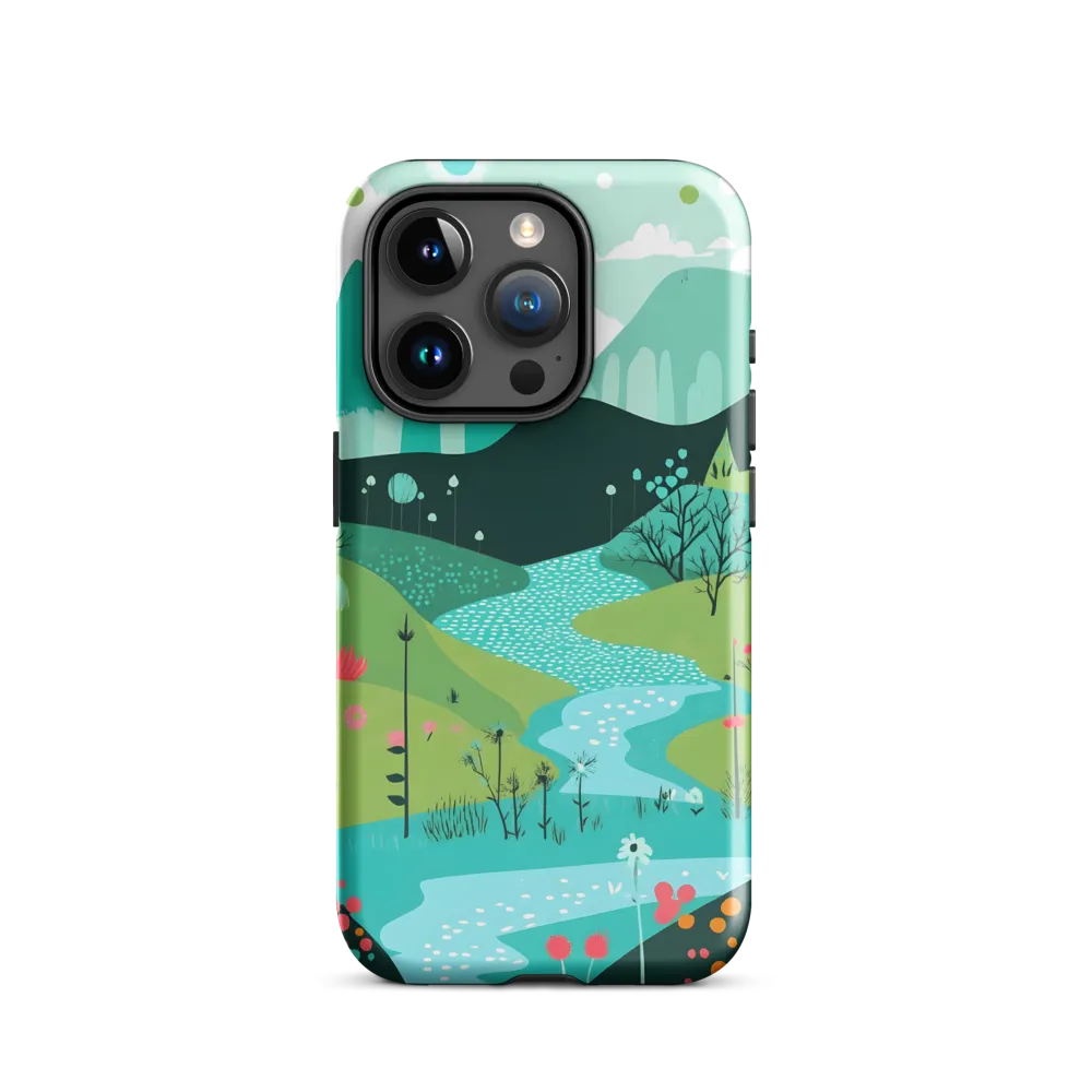 Whimsical River in a Lush Landscape