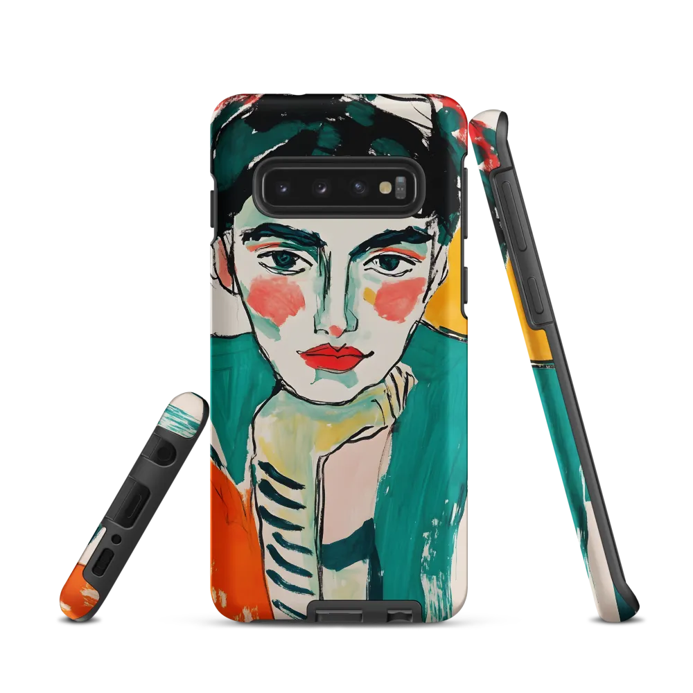 Contemplative Portrait in Bold Hues