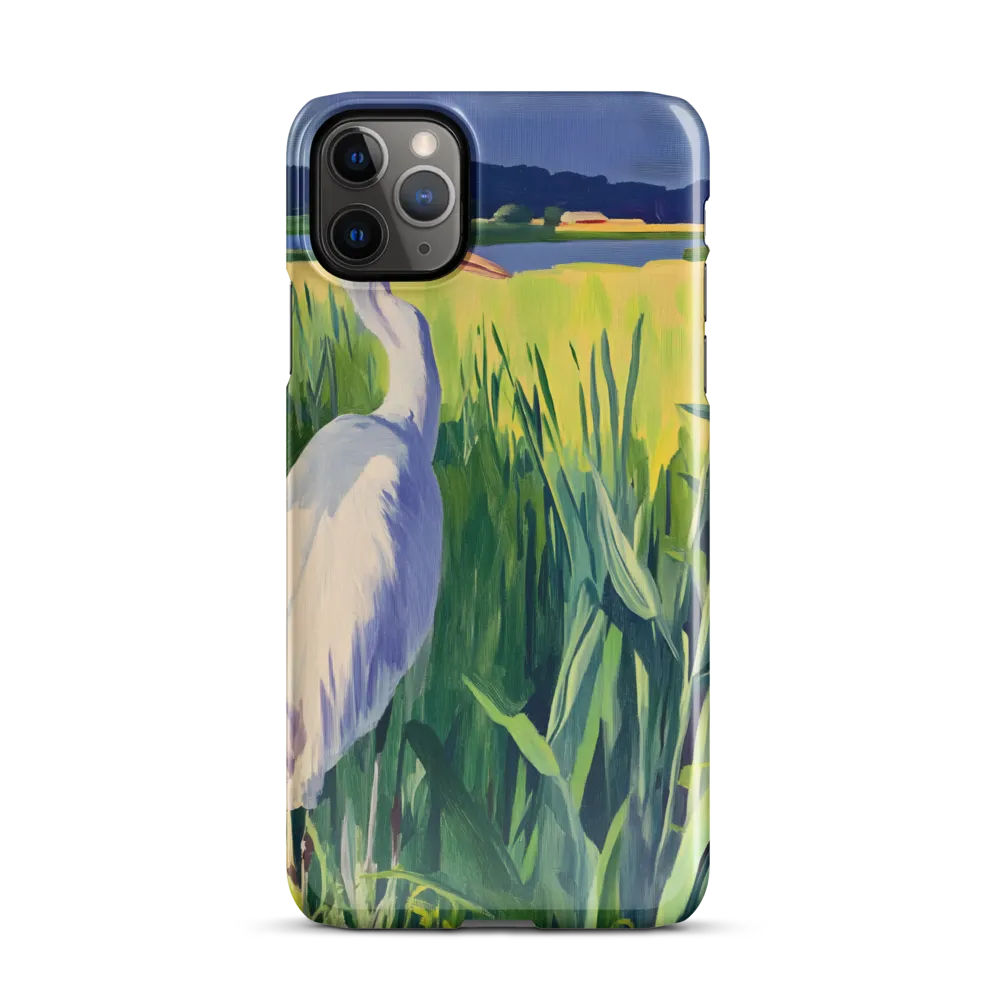 Graceful Presence: The Heron in the Meadow | Phone Case |  11 Pro Max | Snap Case | Glossy