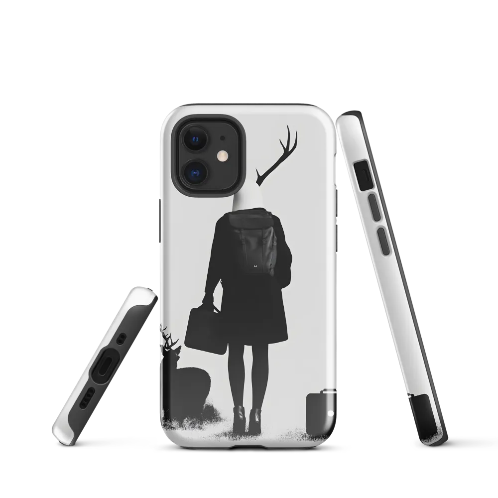 Antlered Reflections | Phone Case |  12 mini | Tough Case | Glossy