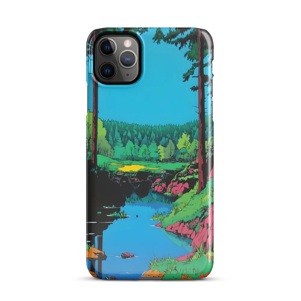 Tranquil Reflections: A Vibrant Landscape | Phone Case |  11 Pro Max | Snap Case | Glossy