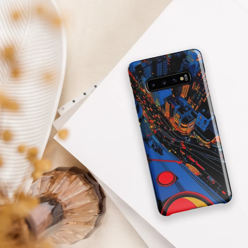 Vibrant Nightscape: A Futuristic City Overlook | Phone Case |  S10 Plus | Snap Case | Glossy