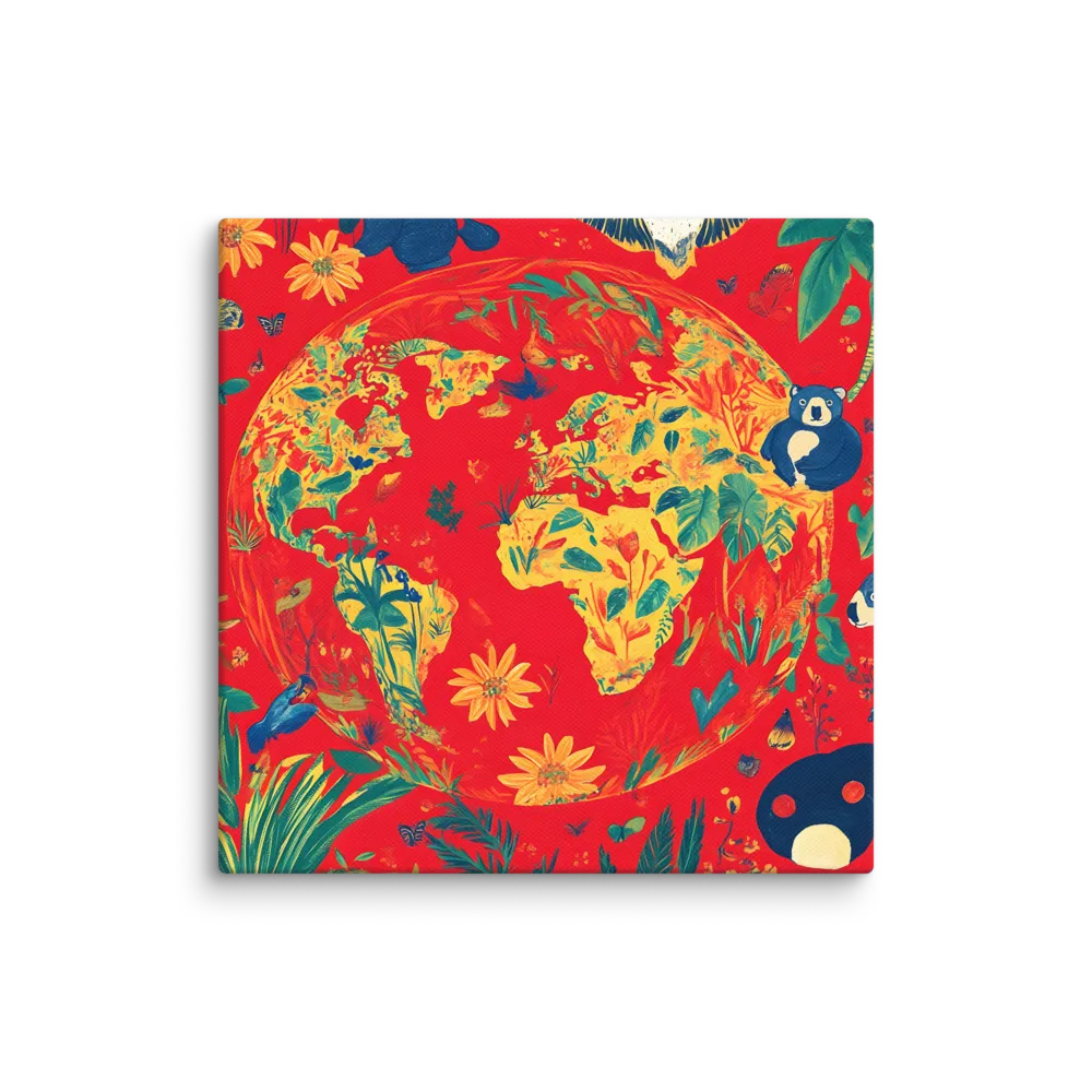 Celebration of Life on Earth | Canvas | 14″×14″