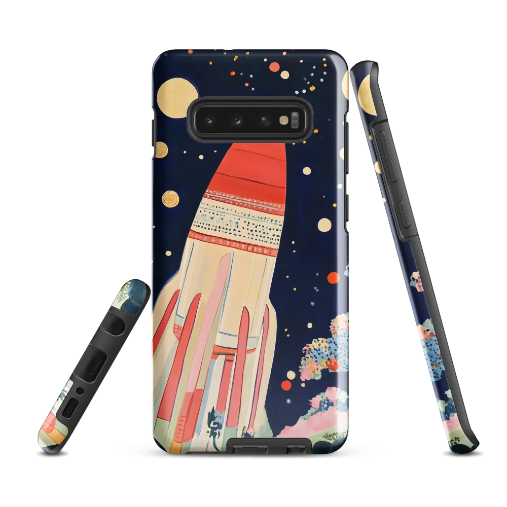 Cosmic Dreams: The Rocket's Journey | Phone Case |  S10 Plus | Tough Case | Glossy