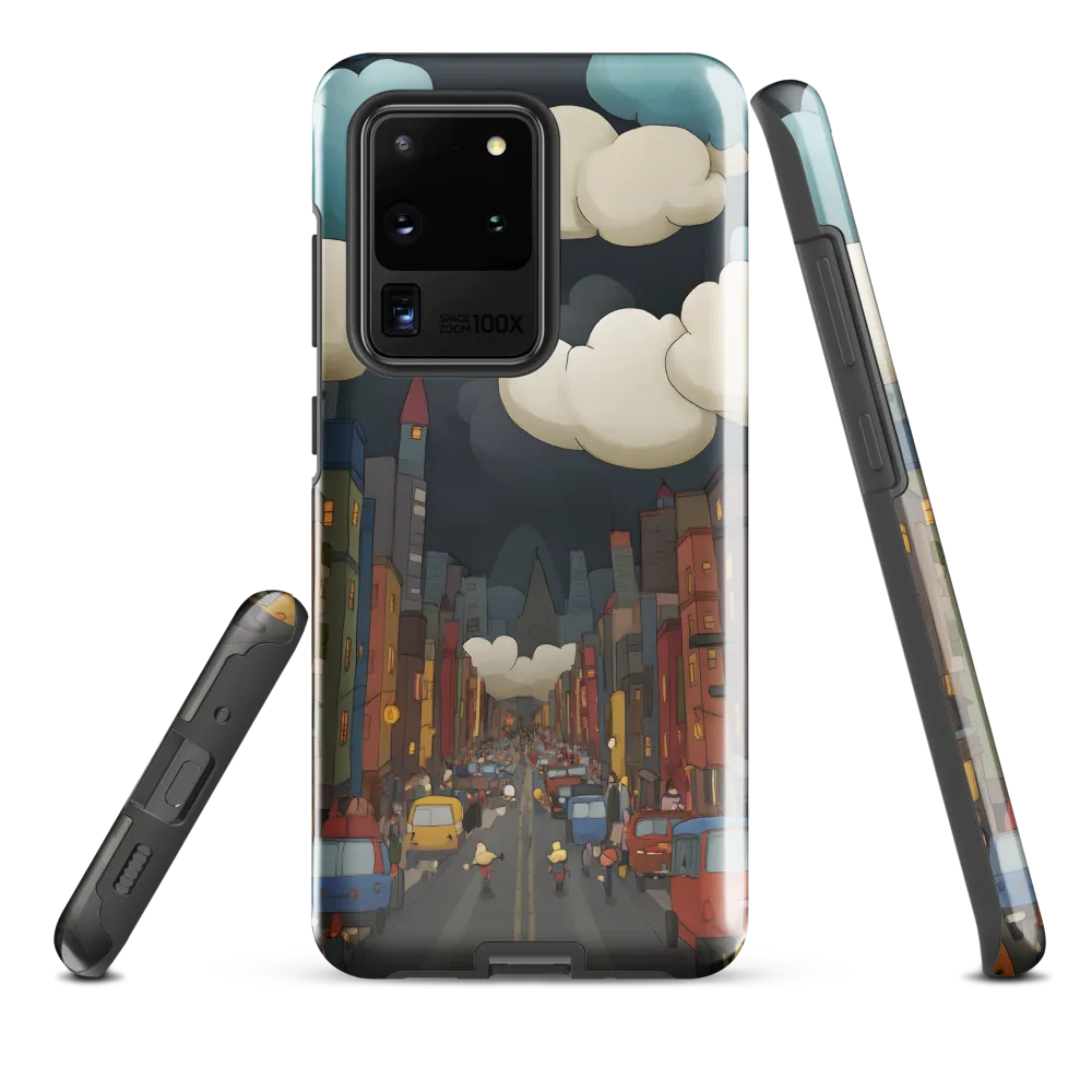 Urban Symphony: A City Awakens at Dusk | Phone Case |  S20 Ultra | Tough Case | Glossy