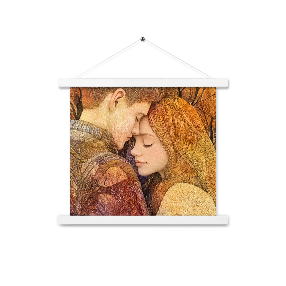 Embrace of Autumn | Poster With White Wood Hanger | 14″×14″