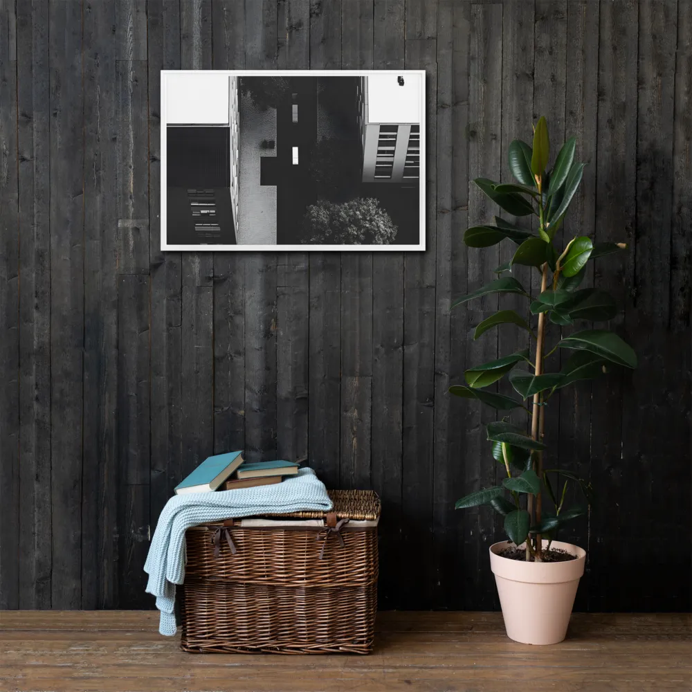 Urban Serenity from Above | Canvas with White Frame | 20″×30″