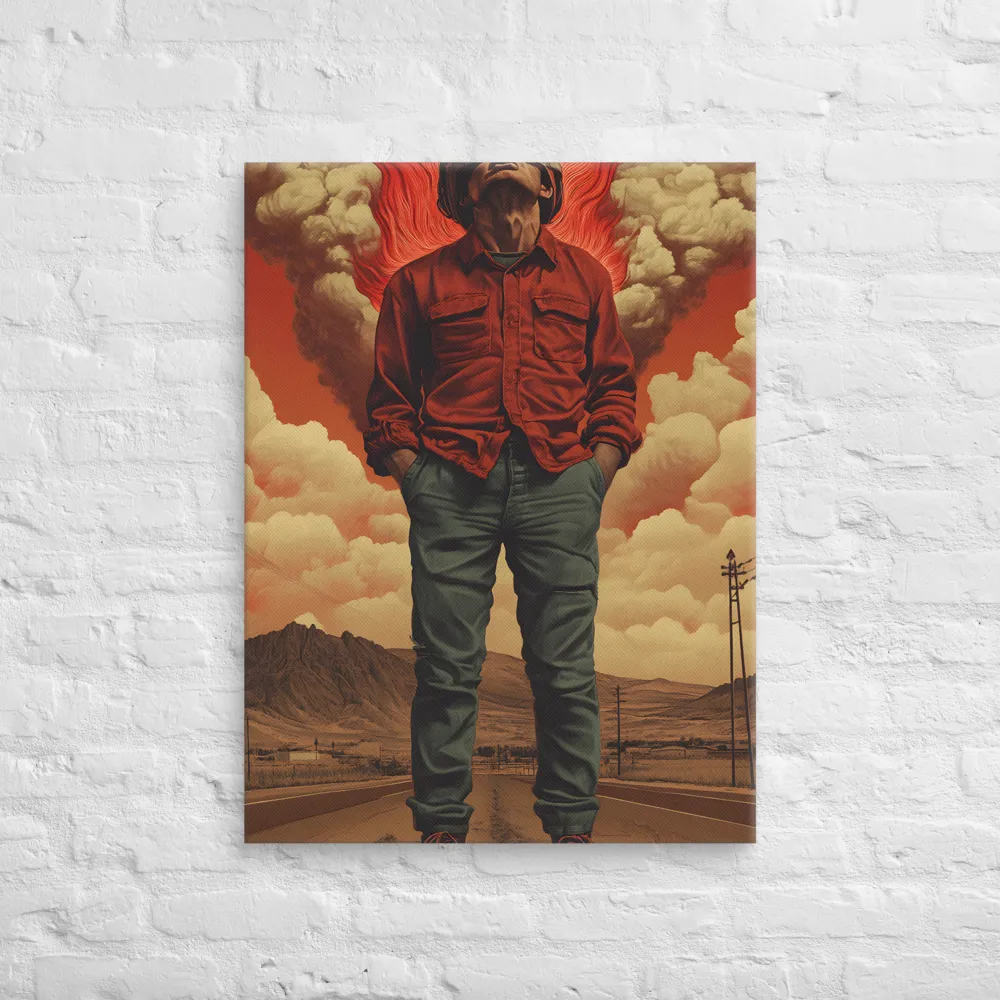 Defiant Spirit in a Surreal Landscape | Canvas | 24″×32″