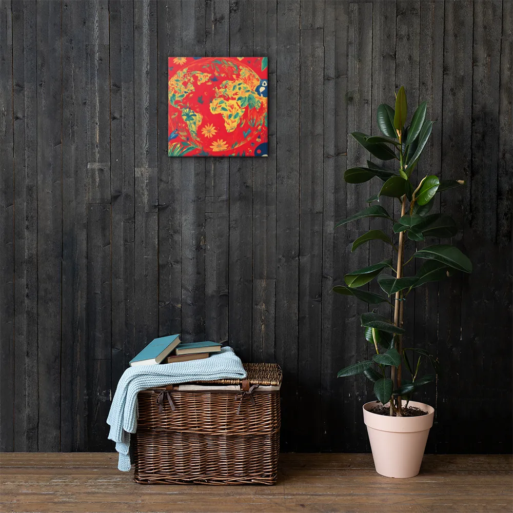 Celebration of Life on Earth | Canvas | 16″×16″