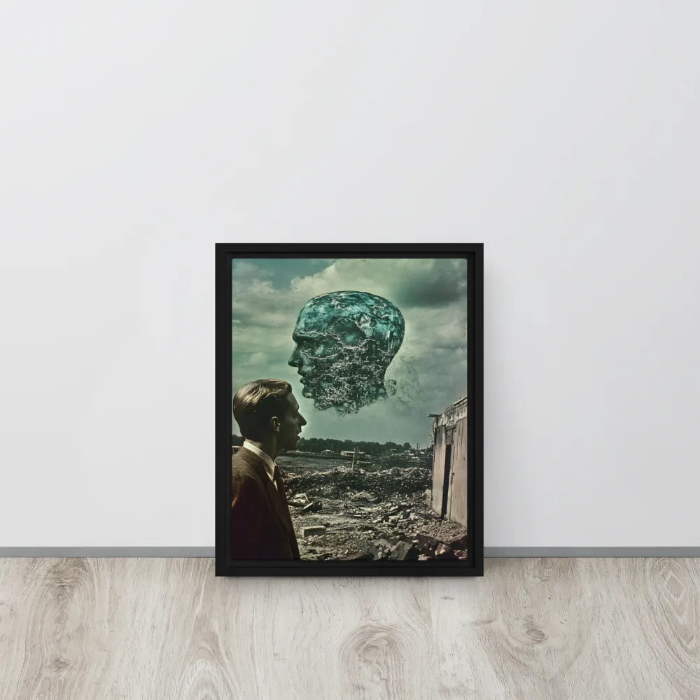 Ethereal Reflections: Identity in a Fragmented World | Canvas with Black Frame | 11″×14″