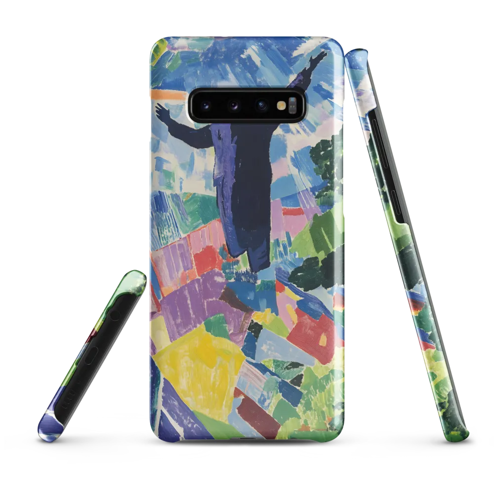 Elysium: A Soaring Figure Amidst Colorful Landscapes | Phone Case |  S10 Plus | Snap Case | Glossy