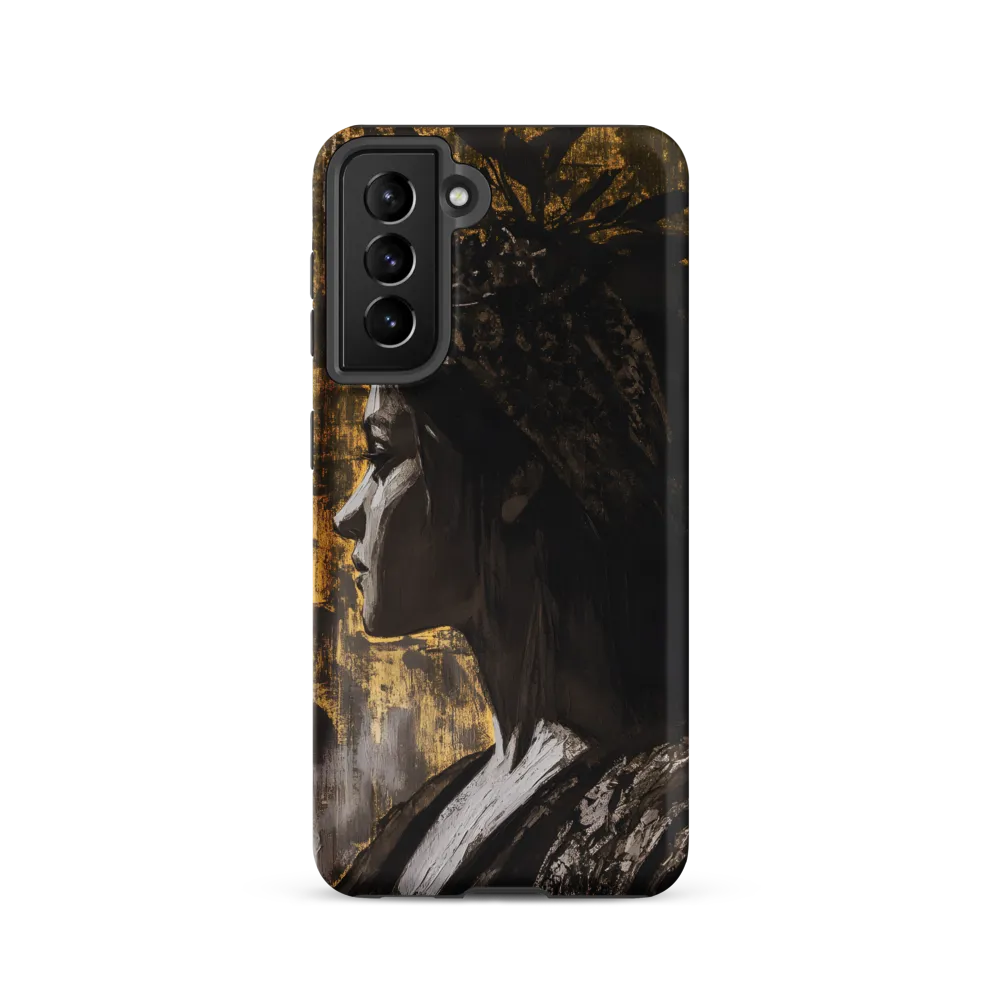 Golden Elegance: A Modern Profile Portrait