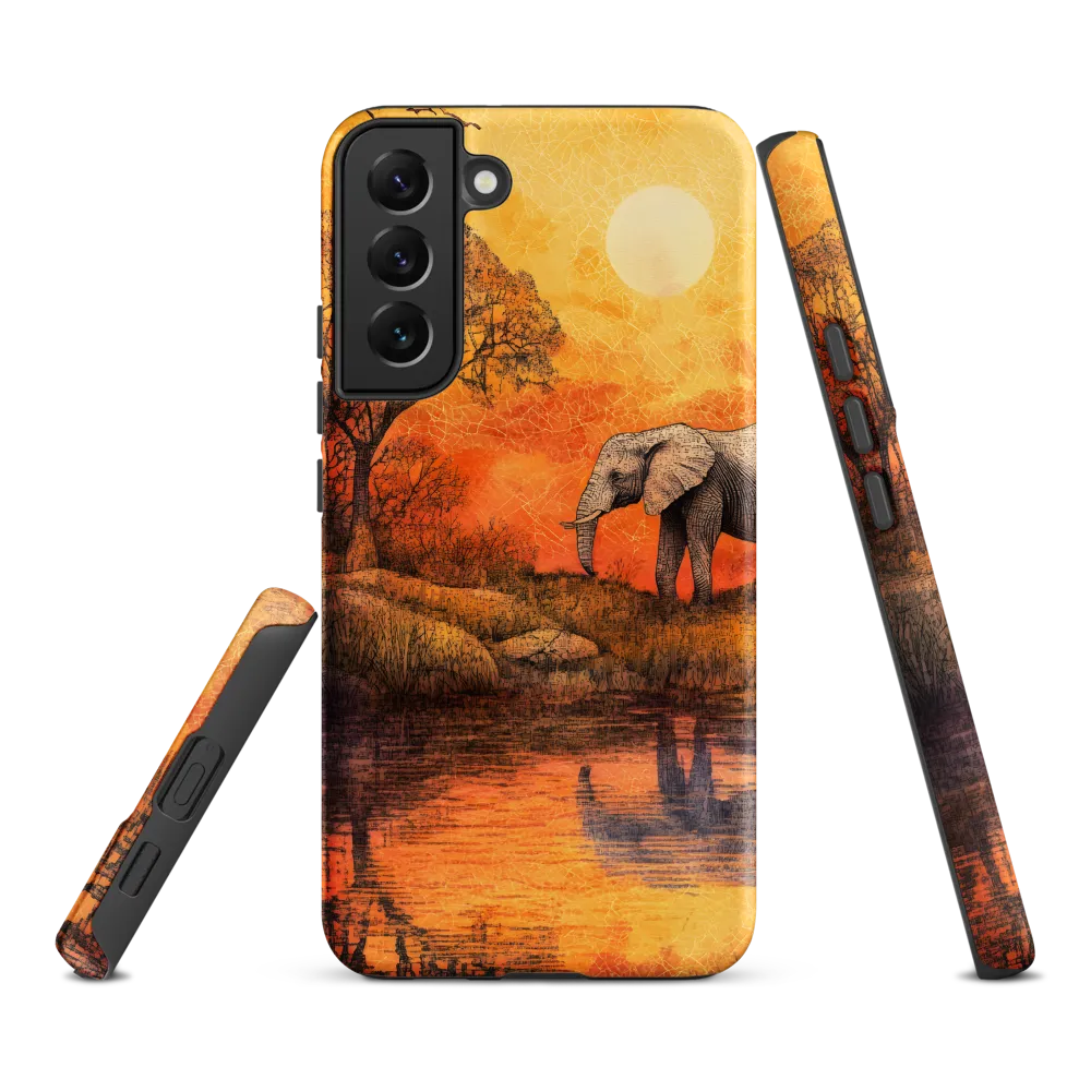 Elephant's Serenity at Dusk
