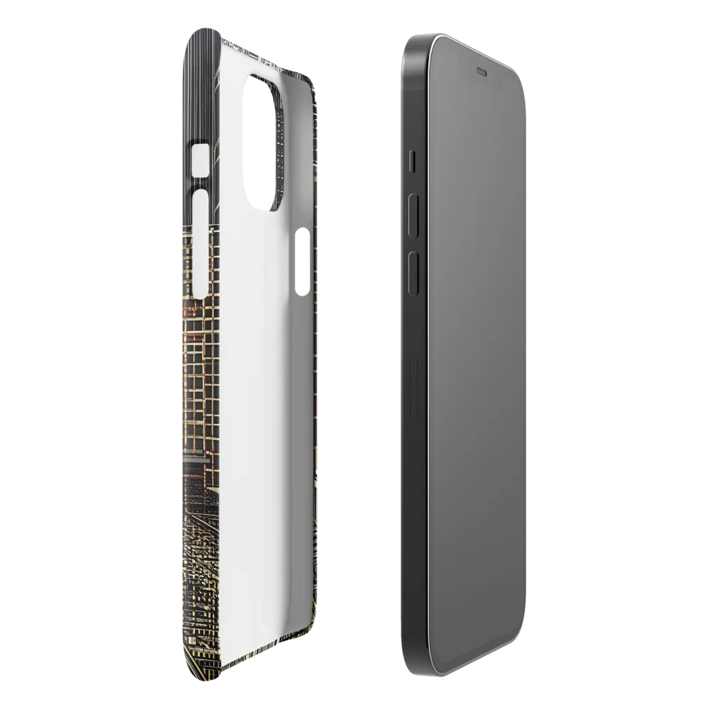 Urban Symphony: The Golden Grid | Phone Case |  12 Pro Max | Snap Case | Glossy