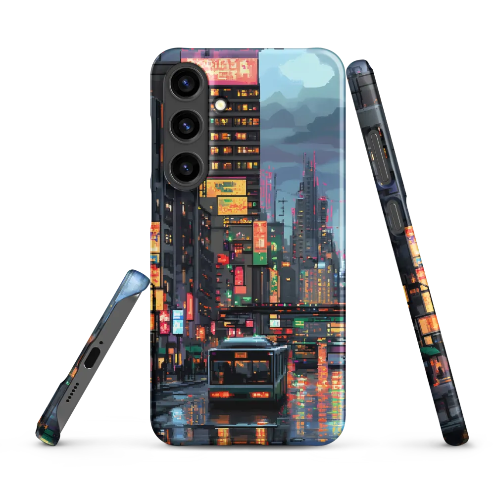 Neon Dreams: A Pixelated Urban Night