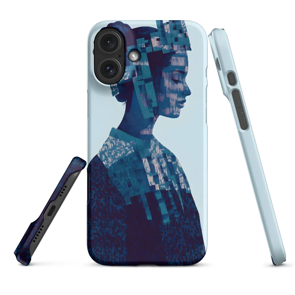Digital Portrait in Abstract Blue