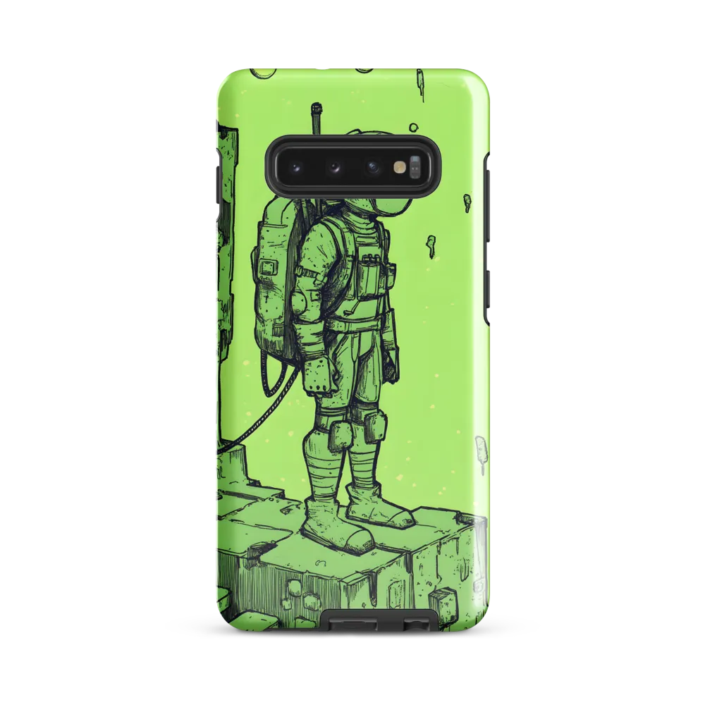 Exploration in a Green Cosmos | Phone Case |  S10 Plus | Tough Case | Glossy