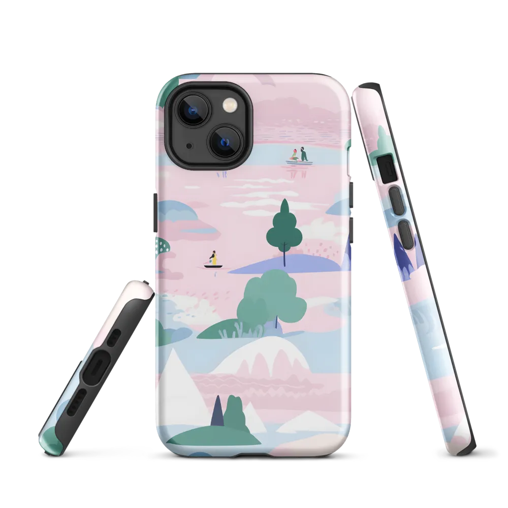 Whimsical Reflections: A Journey Through Landscapes | Phone Case |  13 | Tough Case | Glossy