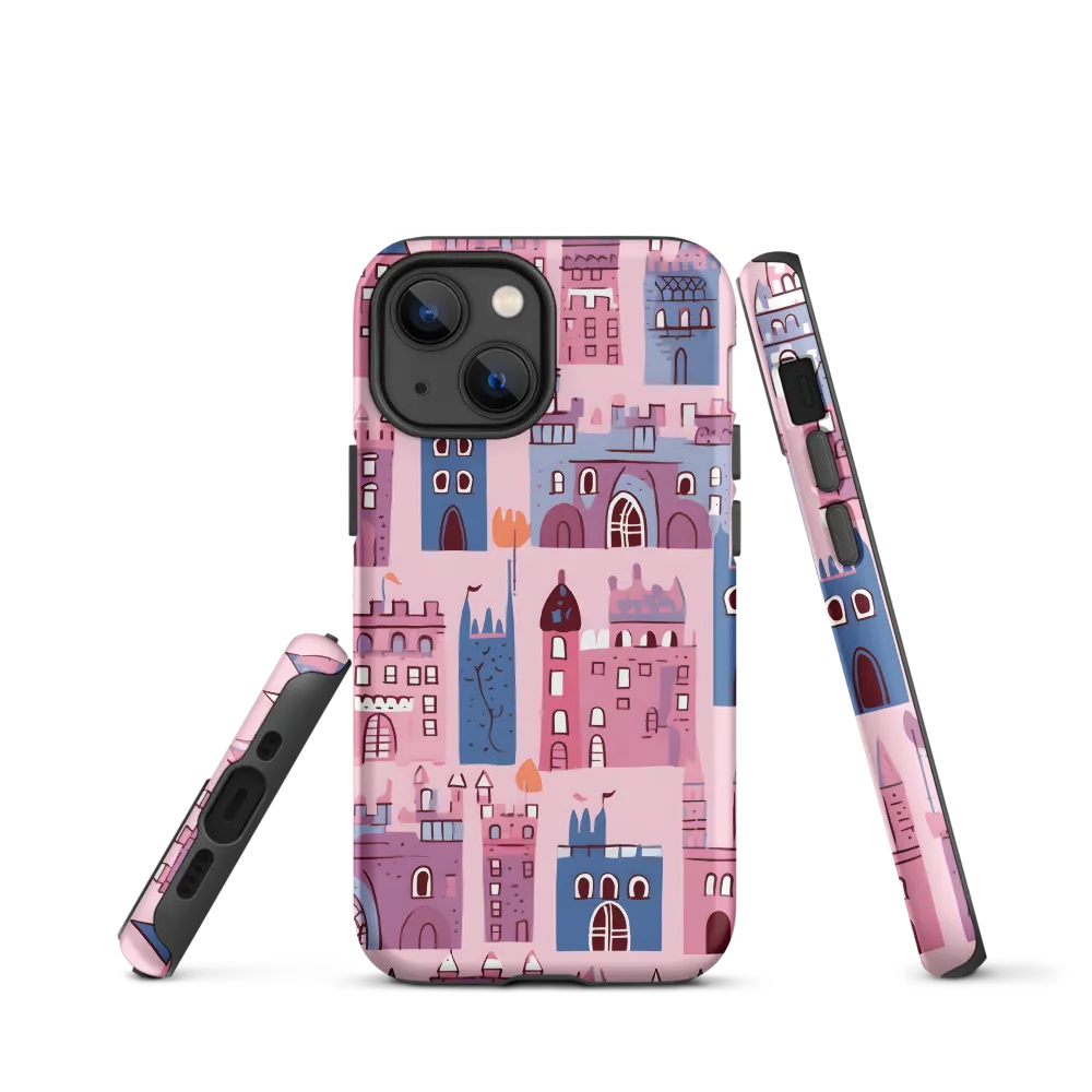 Whimsical Castles: A Playful Tapestry | Phone Case |  13 mini | Tough Case | Matte