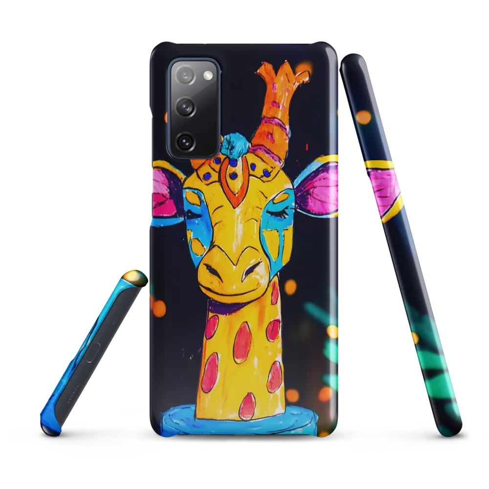 Whimsical Giraffe in Vibrant Colors