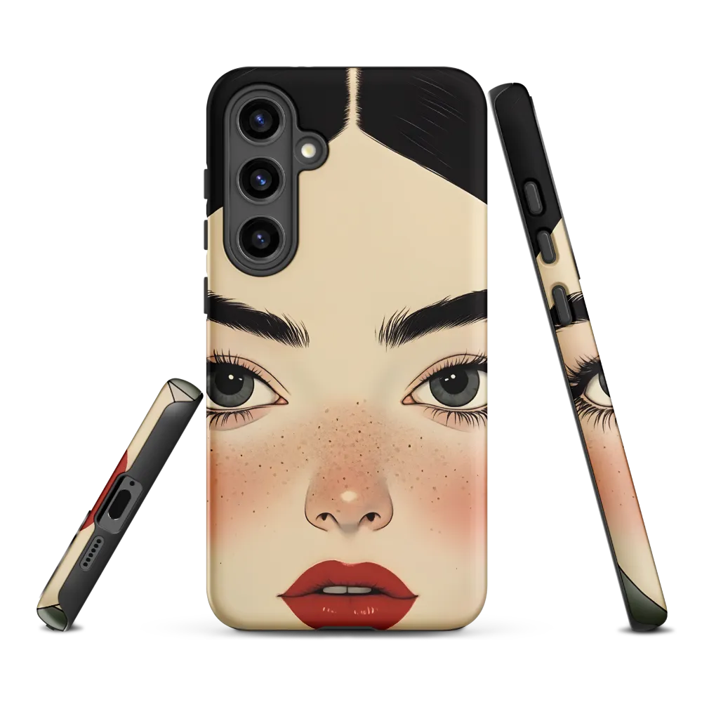Serenity Captured: A Modern Portrait | Phone Case |  S24 Plus | Tough Case | Matte