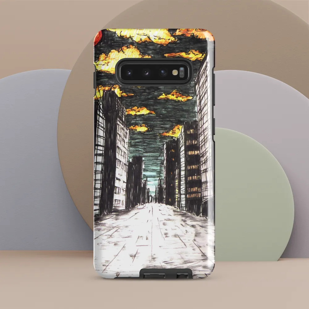 Eclipsed Cityscape | Phone Case |  S10 Plus | Tough Case | Glossy