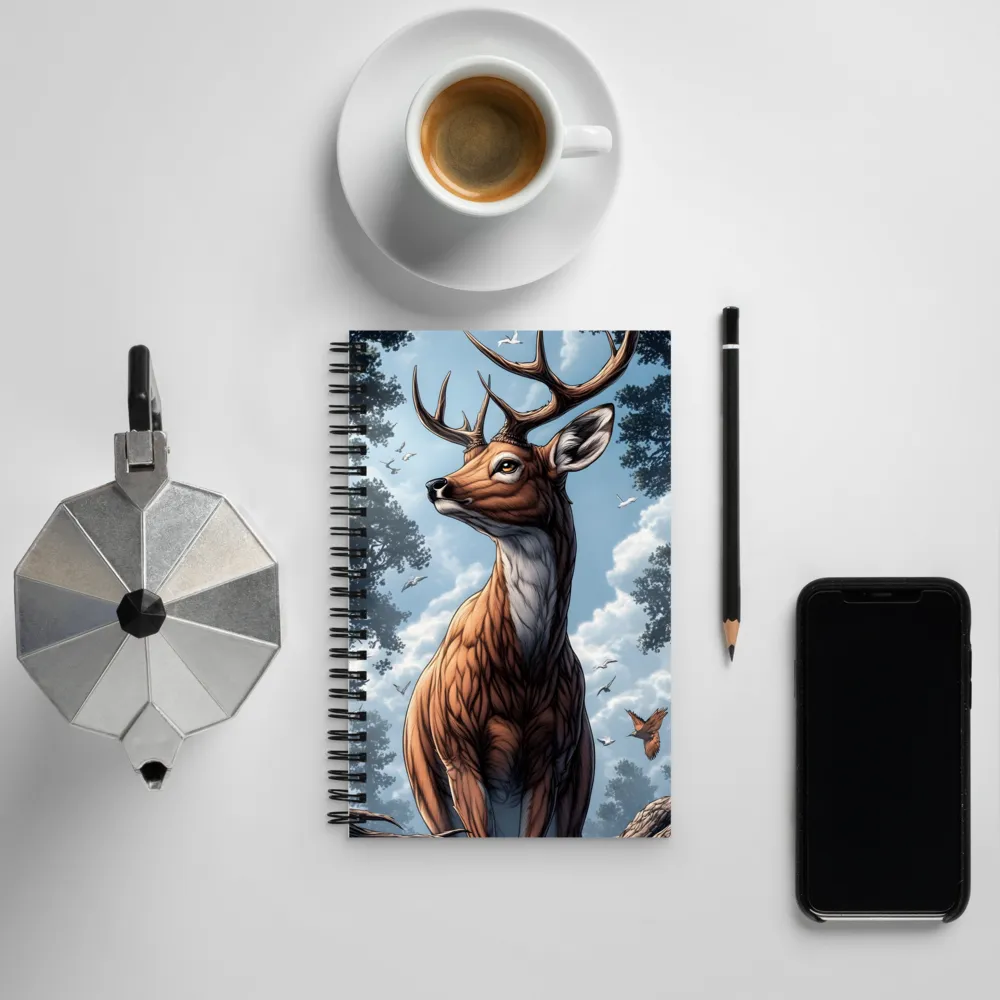 Majestic Serenity: The Deer in Nature | Spiral Notebook