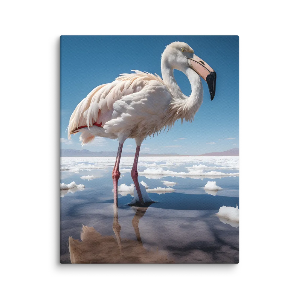 Graceful Solitude of a Flamingo | Canvas | 11″×14″