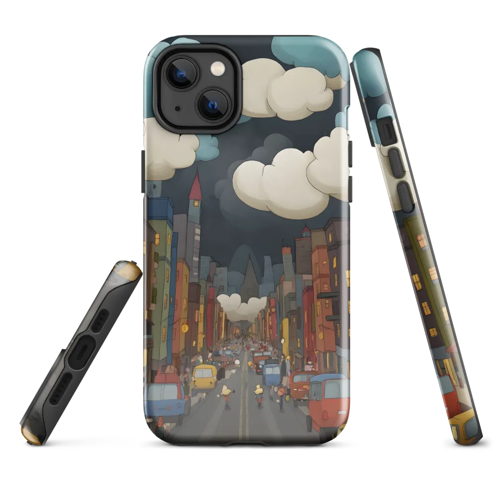 Urban Symphony: A City Awakens at Dusk | Phone Case |  14 Plus | Tough Case | Glossy