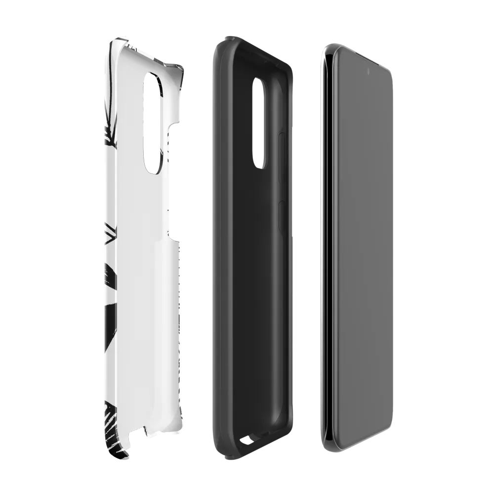Dynamic Geometry in Ink | Phone Case |  S20 | Tough Case | Glossy