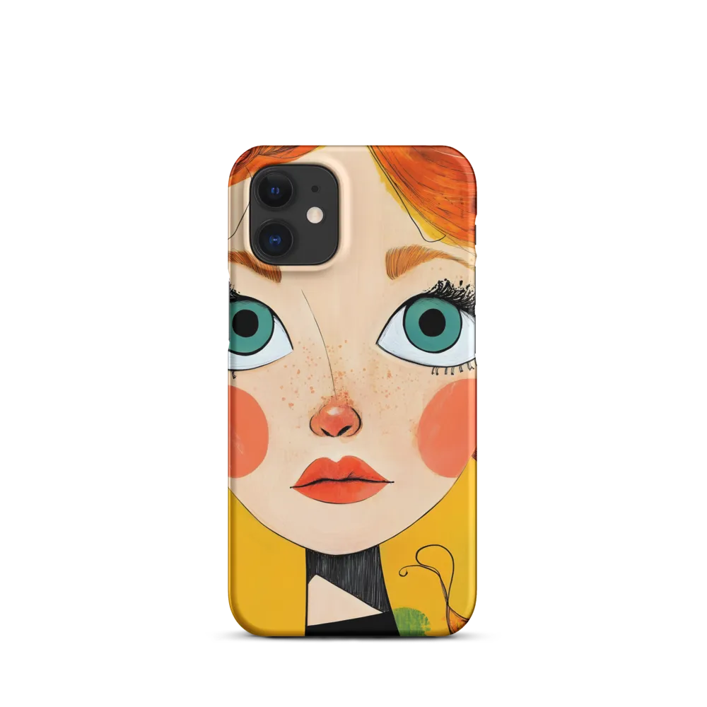 Whimsical Portrait of a Girl | Phone Case |  12 Mini | Snap Case | Matte