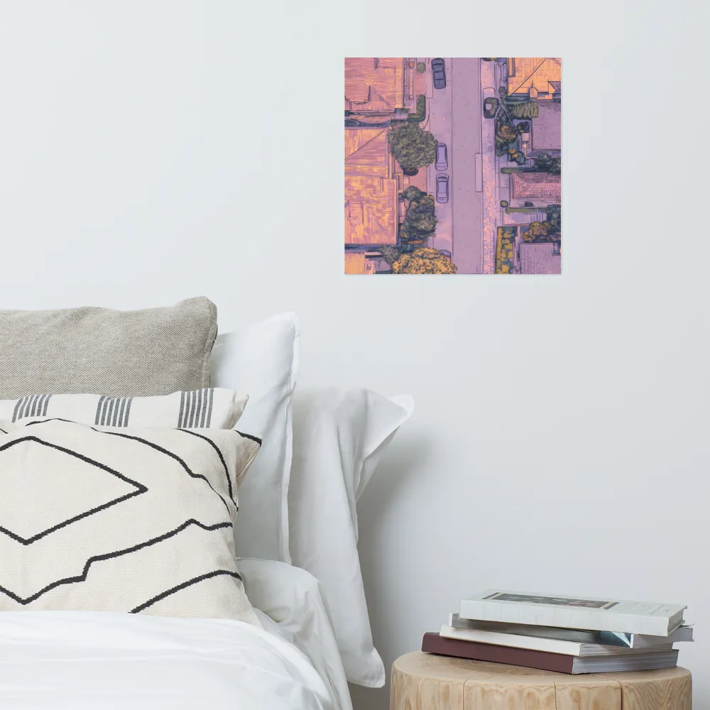 Aerial Serenity: Suburban Oasis | Poster | 16″×16″