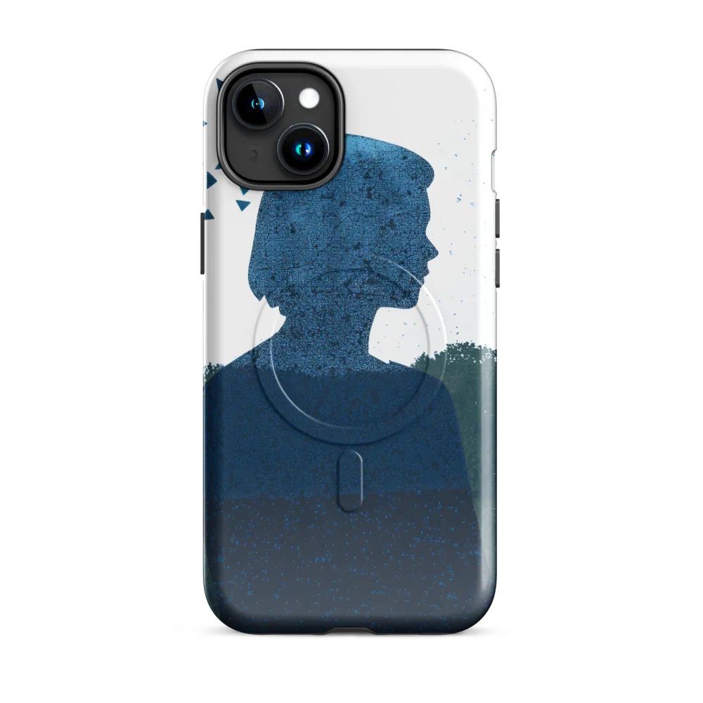 Blue Contemplation | Phone Case |  15 Plus | MagSafe® Tough Case | Glossy