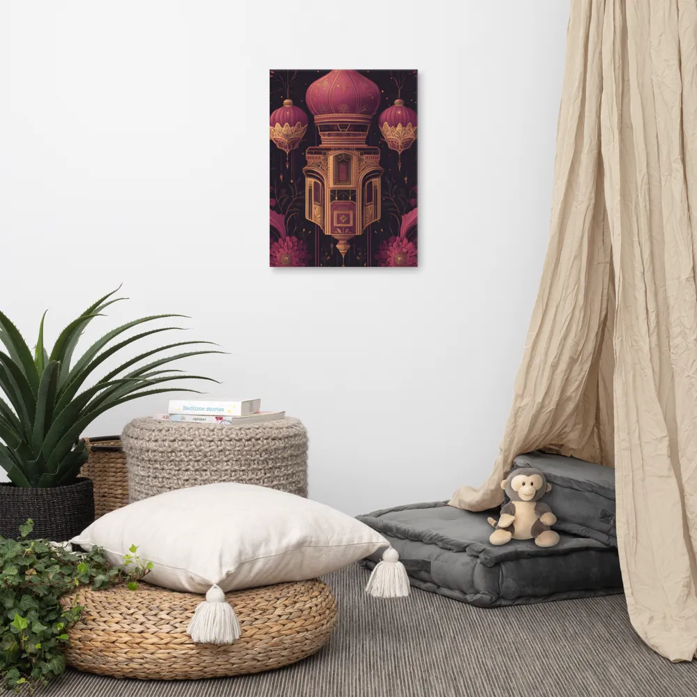 Ornate Harmony: A Digital Floral Architecture | Canvas | 18″×24″