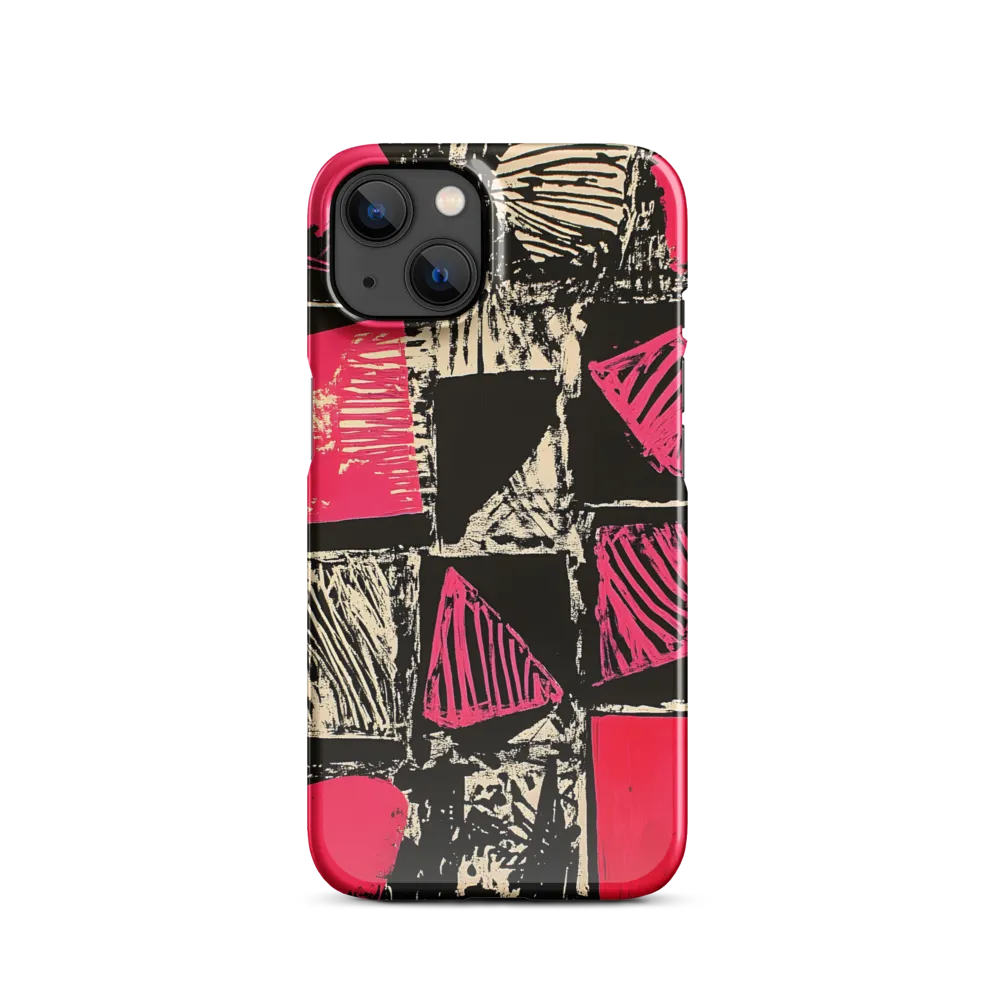 Geometric Symphony in Pink and Black