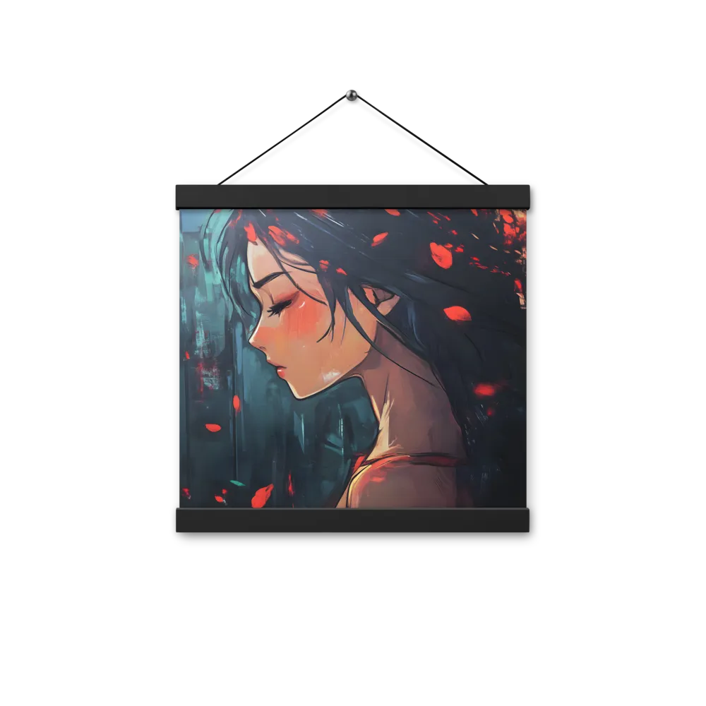 Whispers of Melancholy | Poster With Black Wood Hanger | 12″×12″