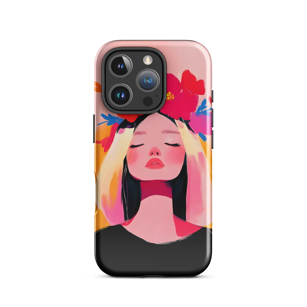Floral Serenity | Phone Case |  16 Pro | Tough Case | Glossy